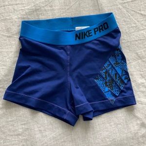Blue Snakeskin Nike Women’s Pros 3” Shorts